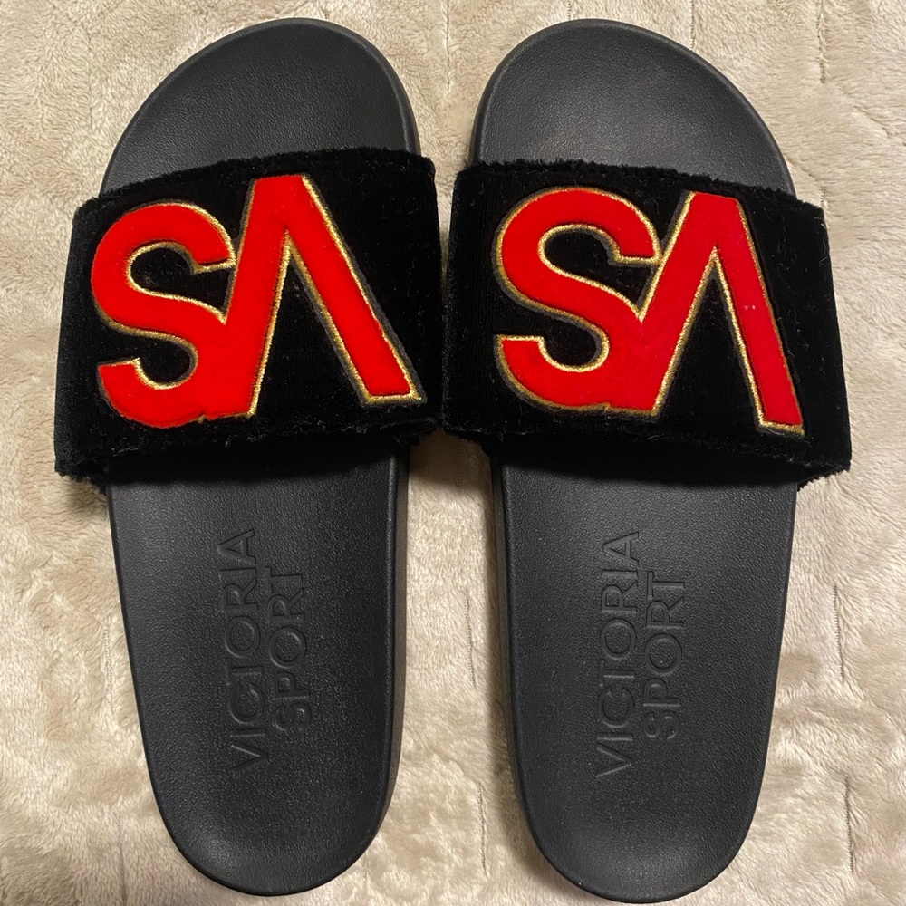 Limited Edition Victoria’s Secret Velour VS Slides